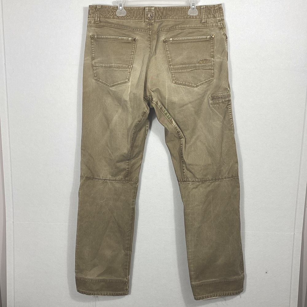 Kuhl Rydr Vintage Patina Dye Brown Cotton-Pants size 38x34 Workwear outdoors